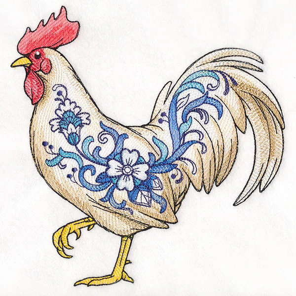 Delft Blue Country Rooster - Image 7