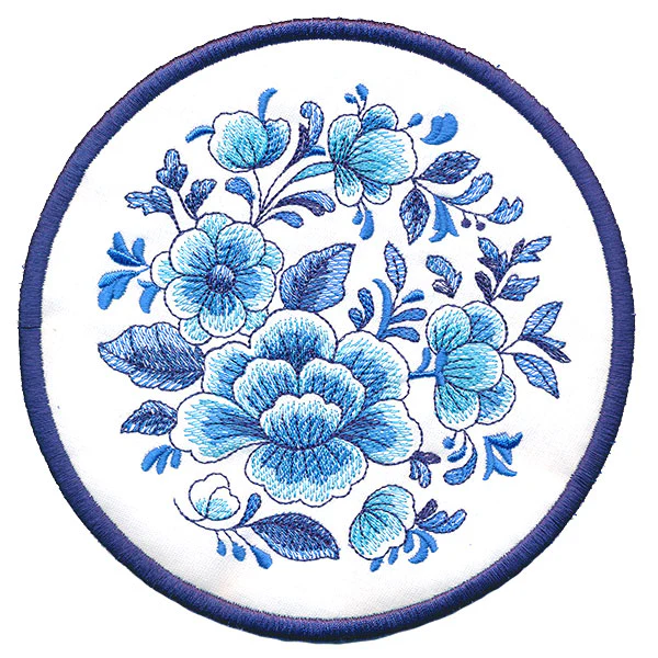 Delft Blue Flourishing Trivet (In-the-Hoop) - Image 7