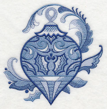 Delft Blue Holly Ornament - Image 3