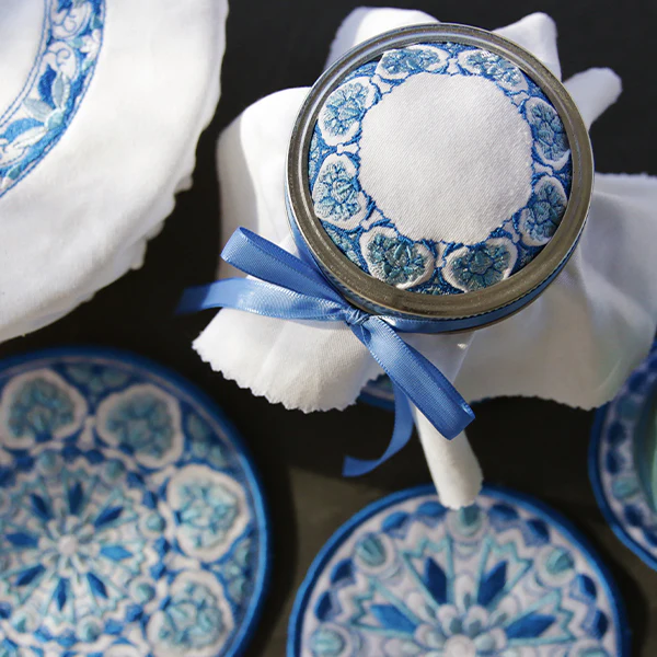 Delft Blue Mandala Wreath - Image 7
