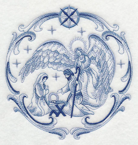 Delft Blue Nativity Angel - Image 3