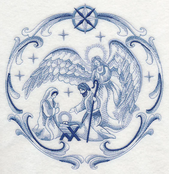 Delft Blue Nativity Angel - Image 5