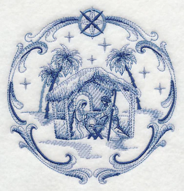 Delft Blue Nativity Holy Family - Image 4