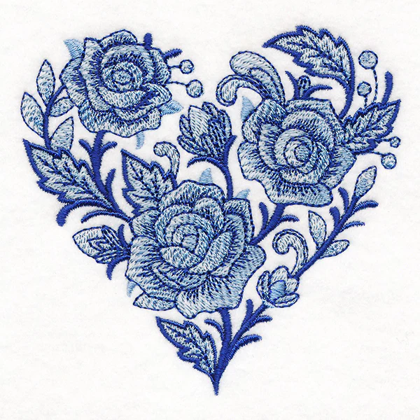 Delft Blue Rose Heart - Image 5