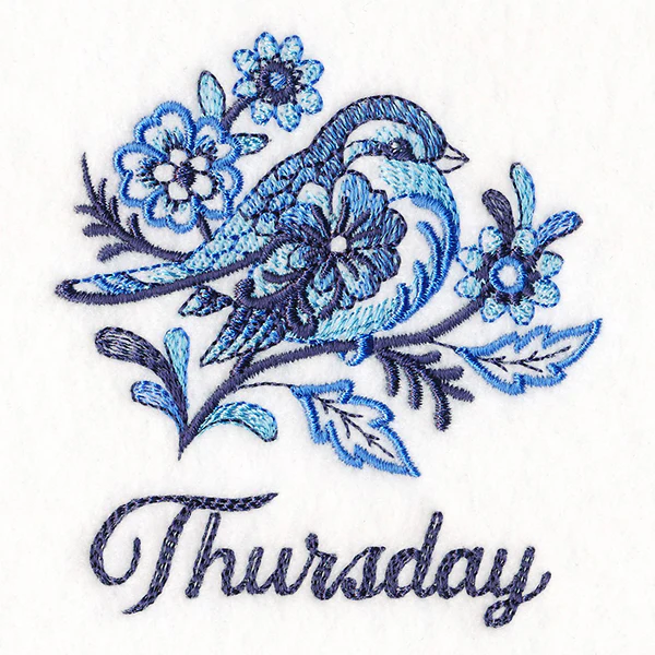 Delft Blue Sparrow on Thursday - Image 2