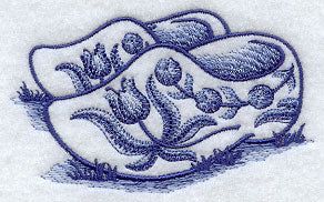 Delft Blue Wooden Shoes - Image 3