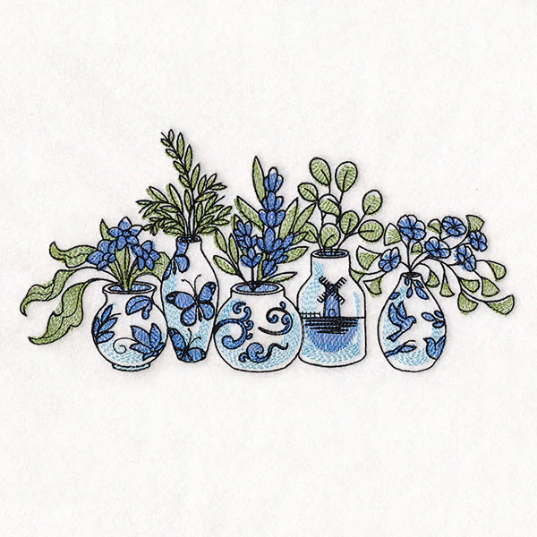 Delft for Spring Vases Border - Image 2