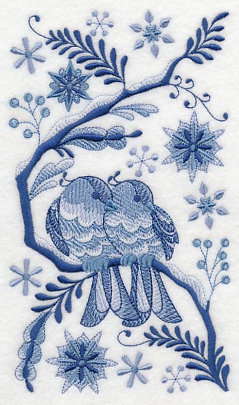 Delft Goldfinches in Winter - Image 3