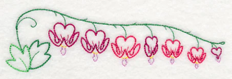 Delicate Bleeding Heart Border (Vintage) - Image 4