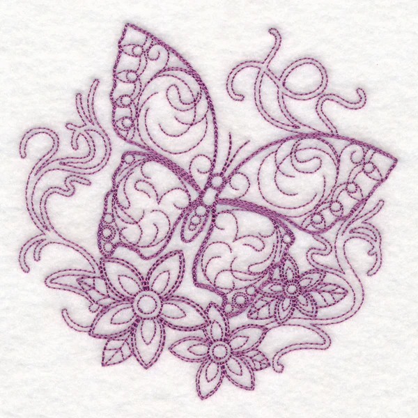 Delicate Butterfly Doodle (Vintage) - Image 4