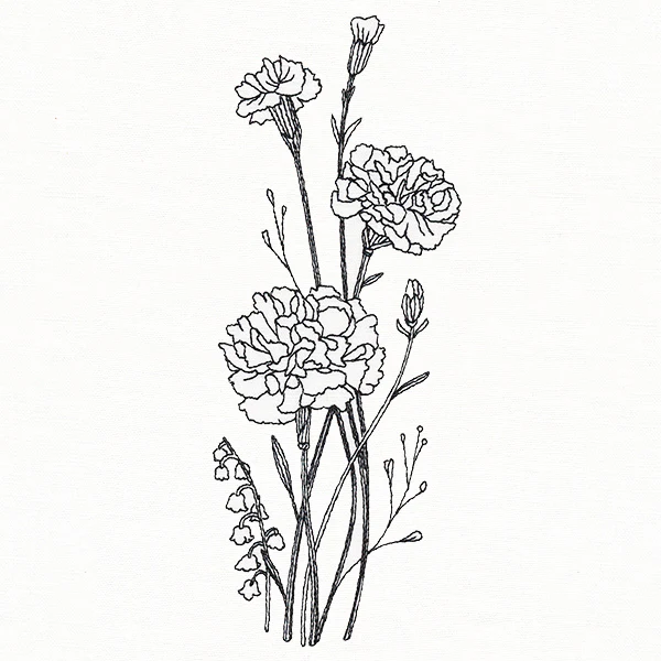Delicate Carnation Stems (Vintage) - Image 3