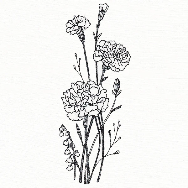 Delicate Carnation Stems (Vintage) - Image 4