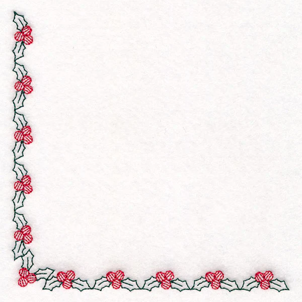 Delicate Christmas Corners - Holly - Image 5