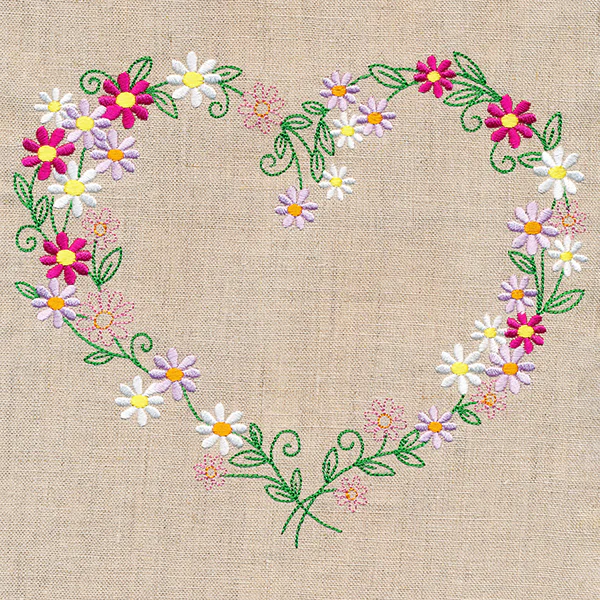 Delicate Daisies Heart Wreath - Image 5