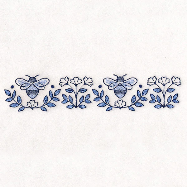 Delicate Delft Blue Border - Bee - Image 3