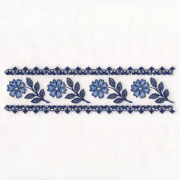 Delicate Delft Blue Border - Flower - Image 5
