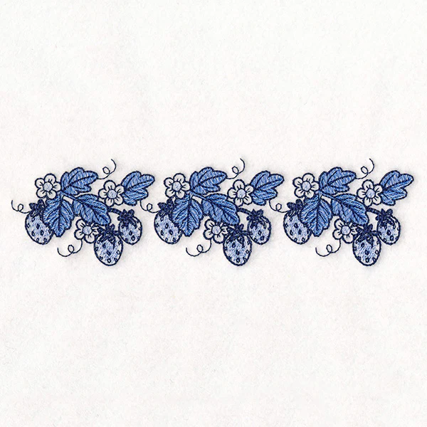 Delicate Delft Blue Border - Strawberry - Image 3