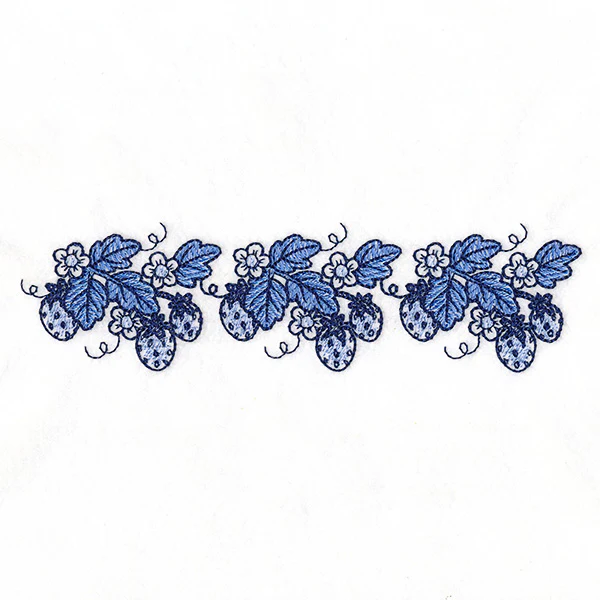 Delicate Delft Blue Border - Strawberry - Image 4