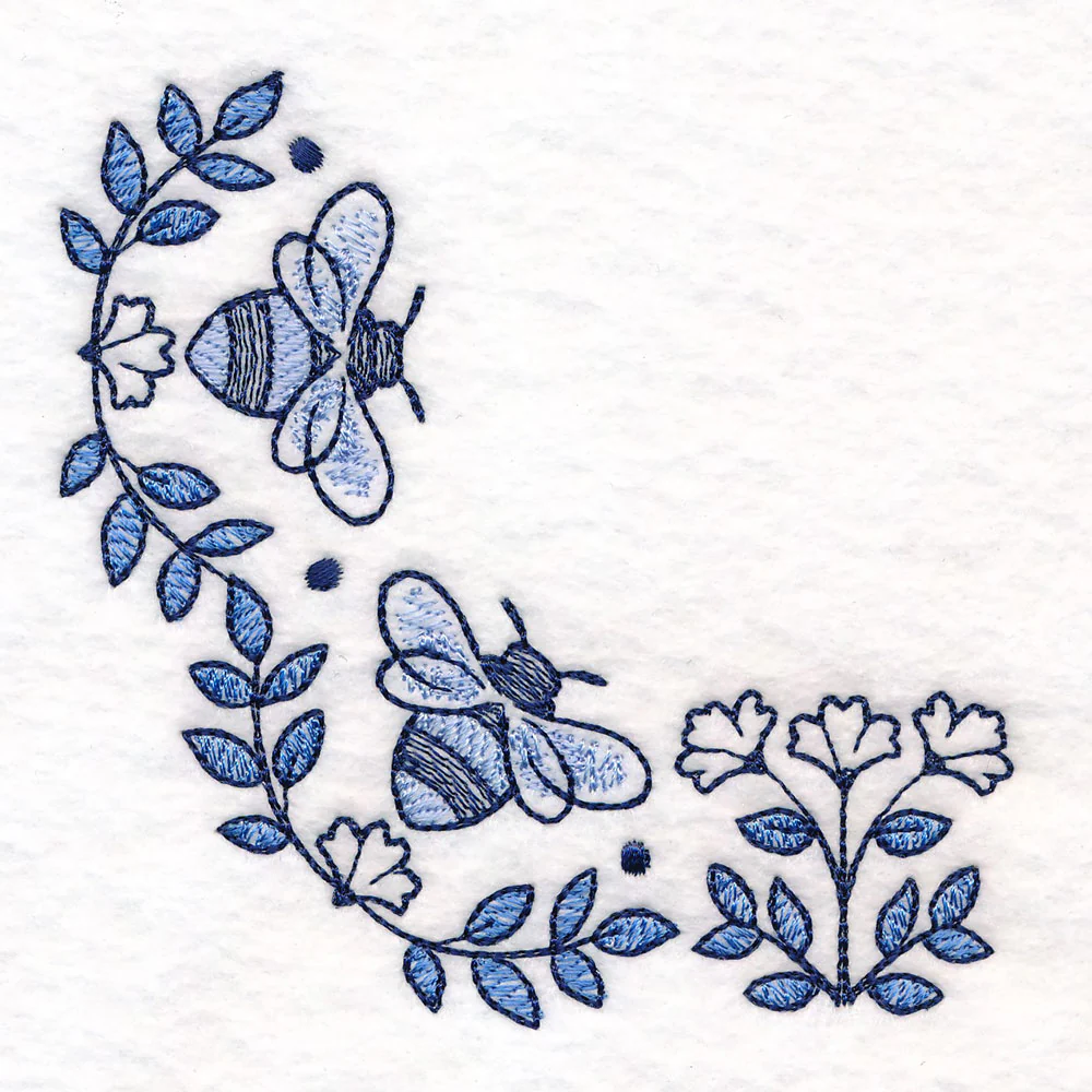 Delicate Delft Blue Corner - Bee - Image 3