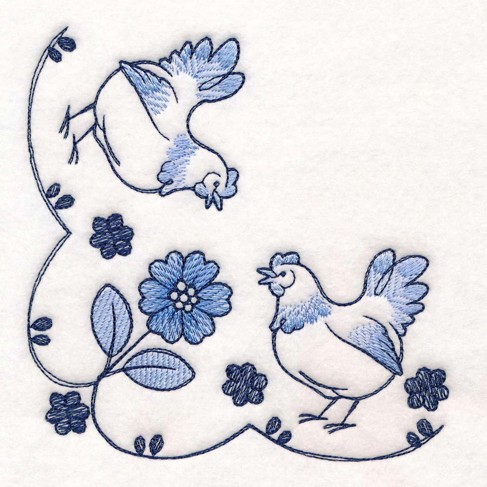 Delicate Delft Blue Corner - Chicken - Image 3