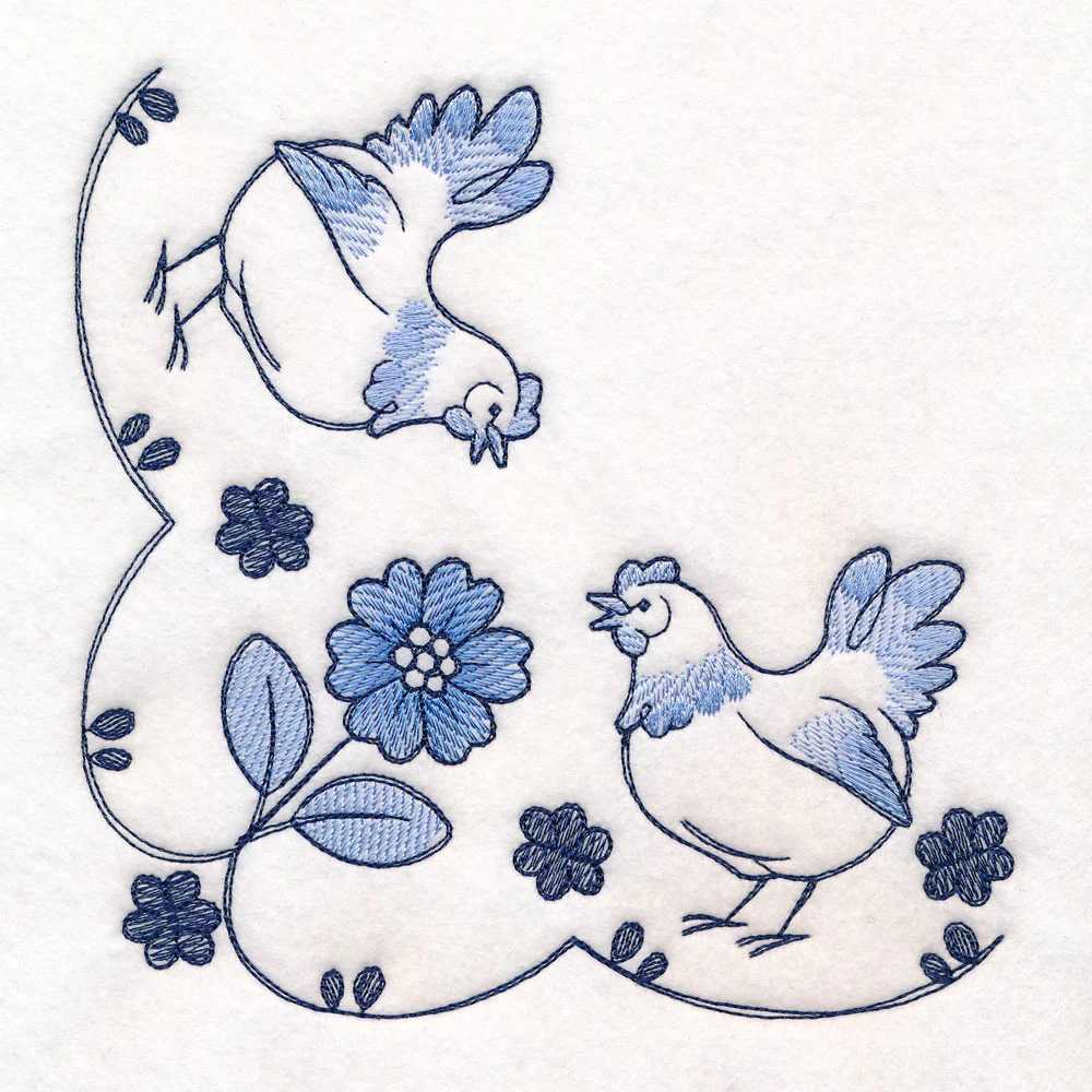 Delicate Delft Blue Corner - Chicken - Image 6