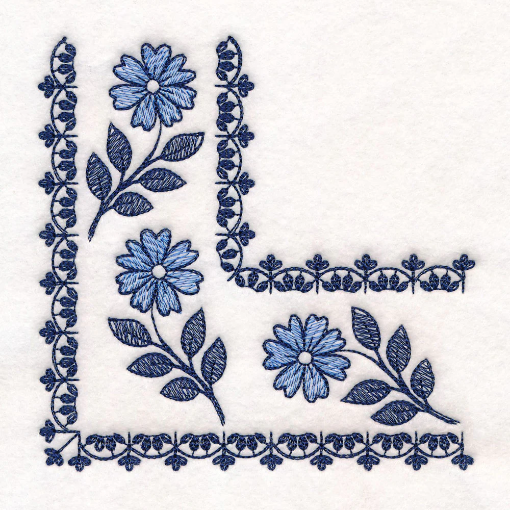 Delicate Delft Corner - Flower 1 - Image 2