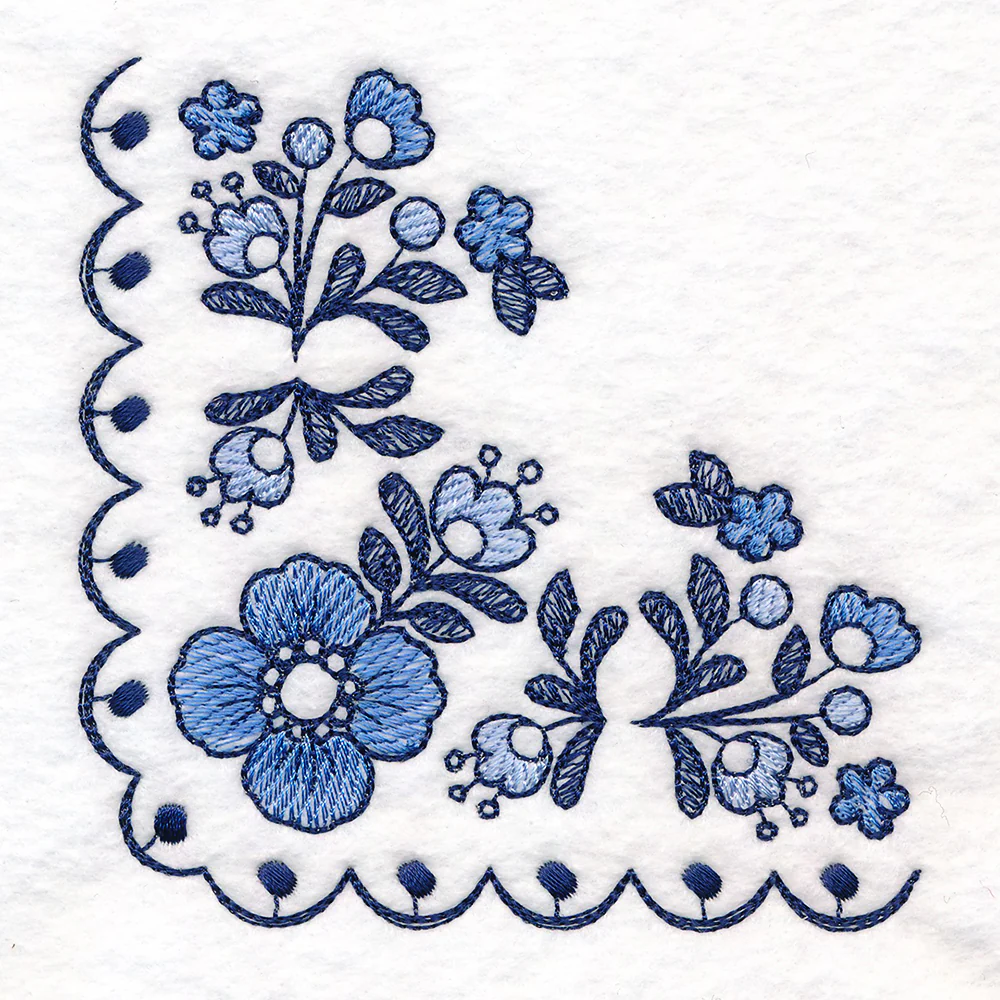 Delicate Delft Corner - Flower 2 - Image 4