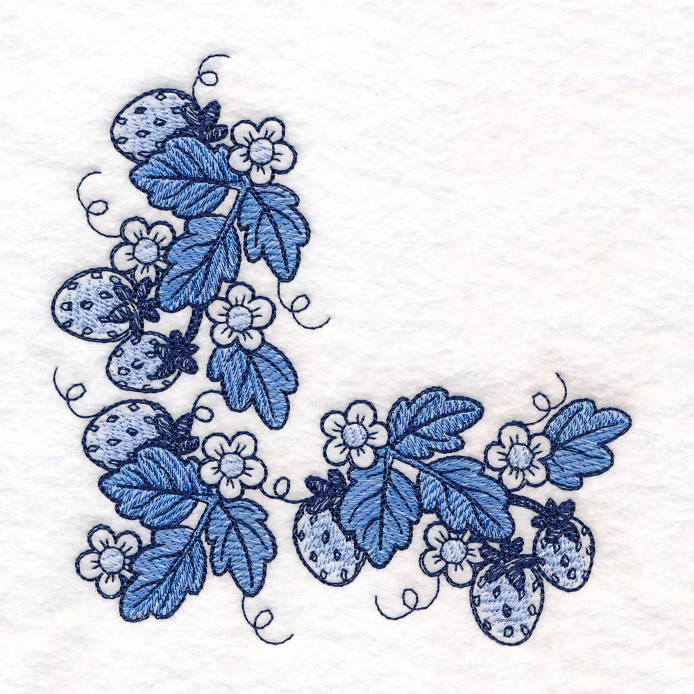 Delicate Delft Blue Corner - Strawberry - Image 2