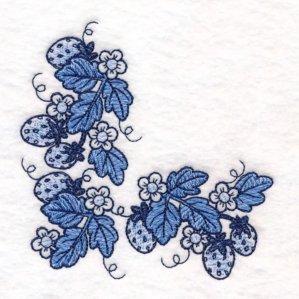 Delicate Delft Blue Corner - Strawberry - Image 3