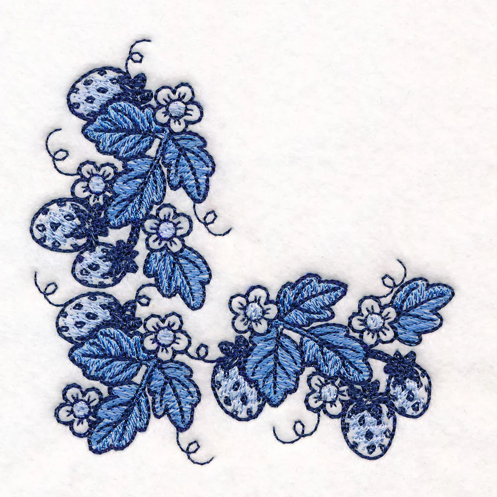 Delicate Delft Blue Corner - Strawberry - Image 4