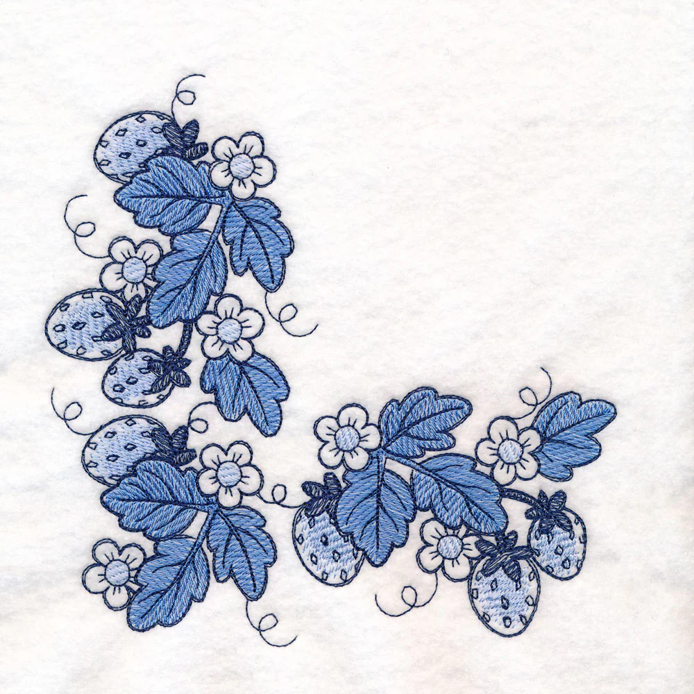 Delicate Delft Blue Corner - Strawberry - Image 5
