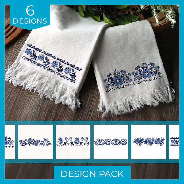 Delicate Delft Borders Design Pack - Image 7