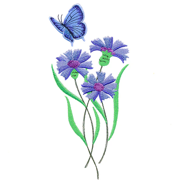 Delicate Eastern Tailed Blue Butterfly in Coneflowers - Image 3