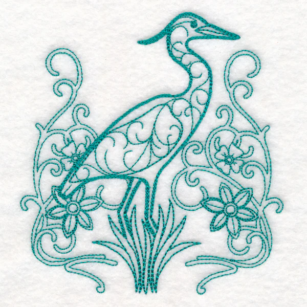 Delicate Heron Doodle (Vintage) - Image 4
