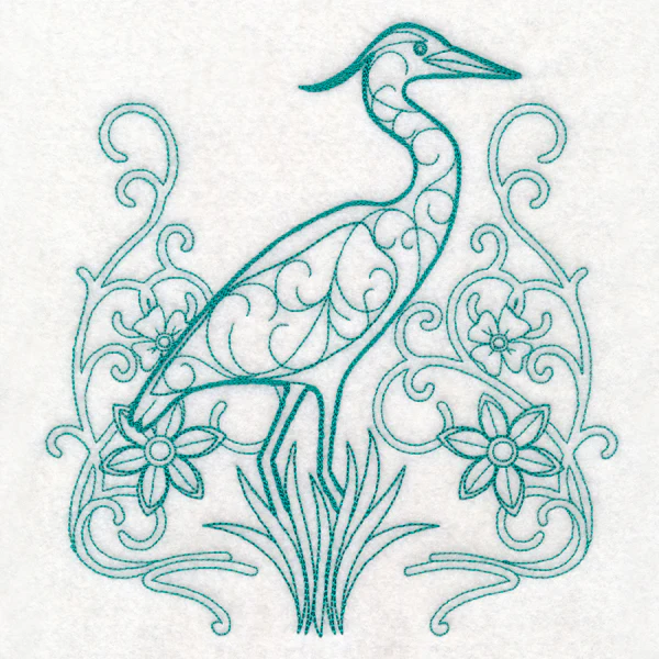 Delicate Heron Doodle (Vintage) - Image 6