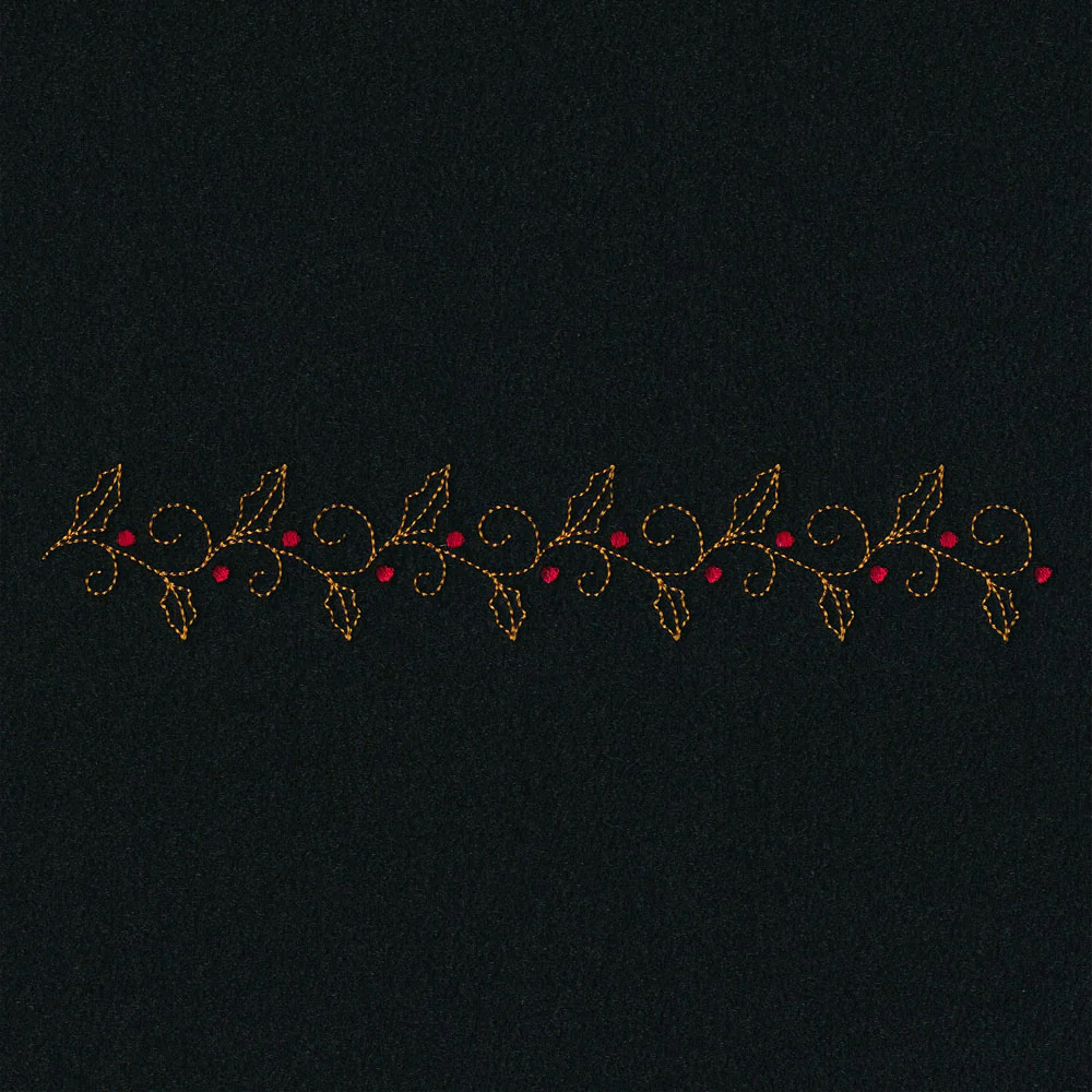 Delicate Holiday Border - Holly - Image 3