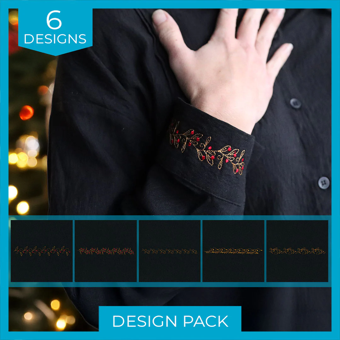 Delicate Holiday Borders Design Pack - Image 4