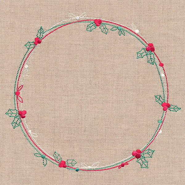 Delicate Holly & Berry Wreath - Image 2