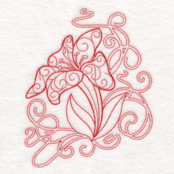 Delicate Lily Doodle (Vintage) - Image 2