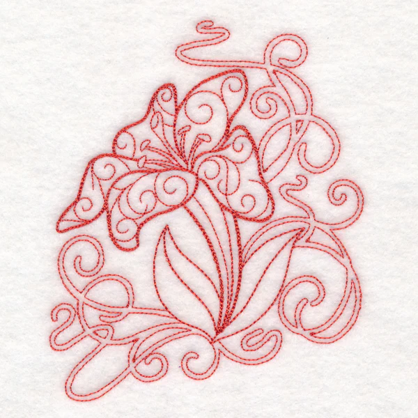 Delicate Lily Doodle (Vintage) - Image 3