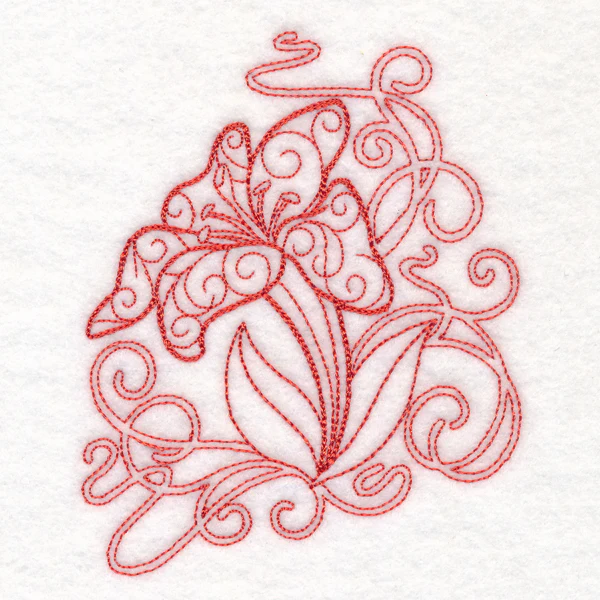 Delicate Lily Doodle (Vintage) - Image 4