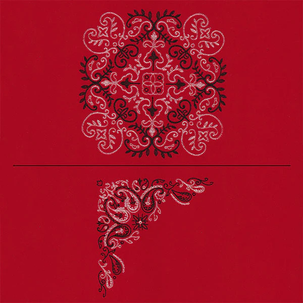 Delicate Paisley Pattern Bandana Pillow Pair - Image 5