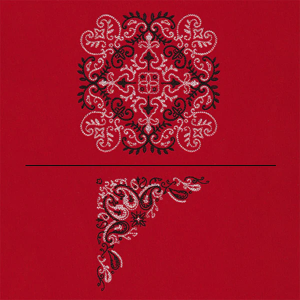 Delicate Paisley Pattern Bandana Pillow Pair - Image 9