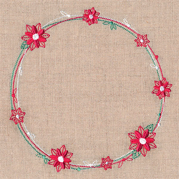 Delicate Poinsettia Wreath - Image 3