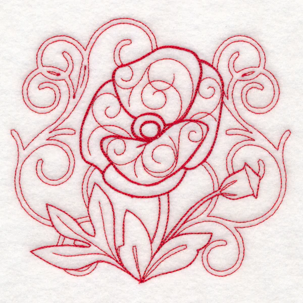 Delicate Poppy Doodle (Vintage) - Image 3