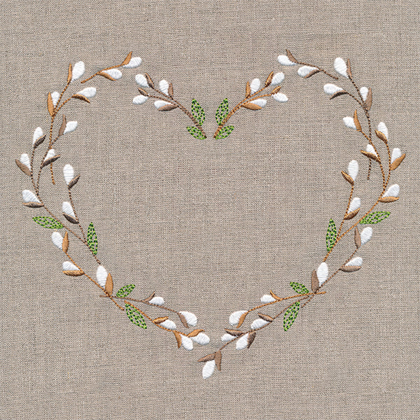 Delicate Pussy Willow Heart Wreath - Image 5