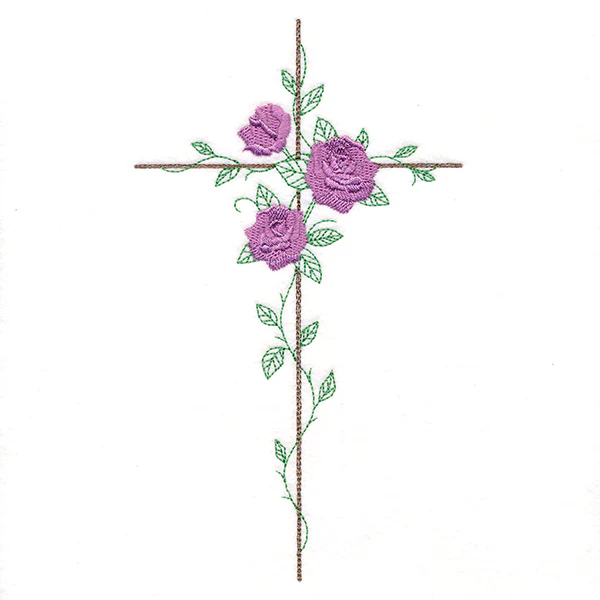 Delicate Rose Cross - Image 3