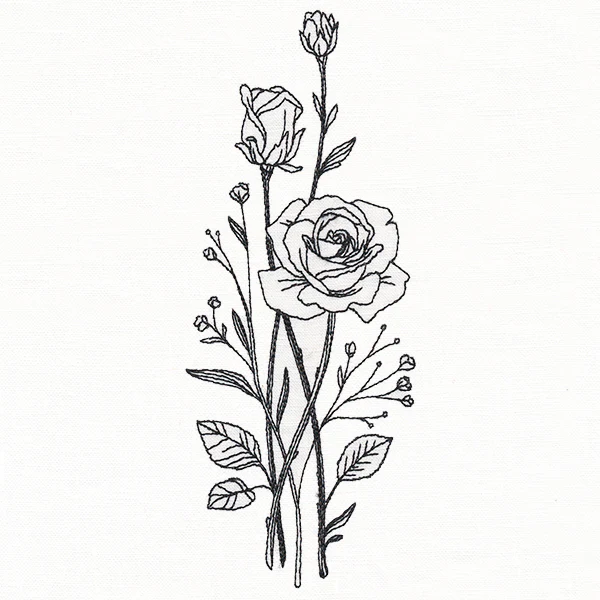 Delicate Rose Stems (Vintage) - Image 4