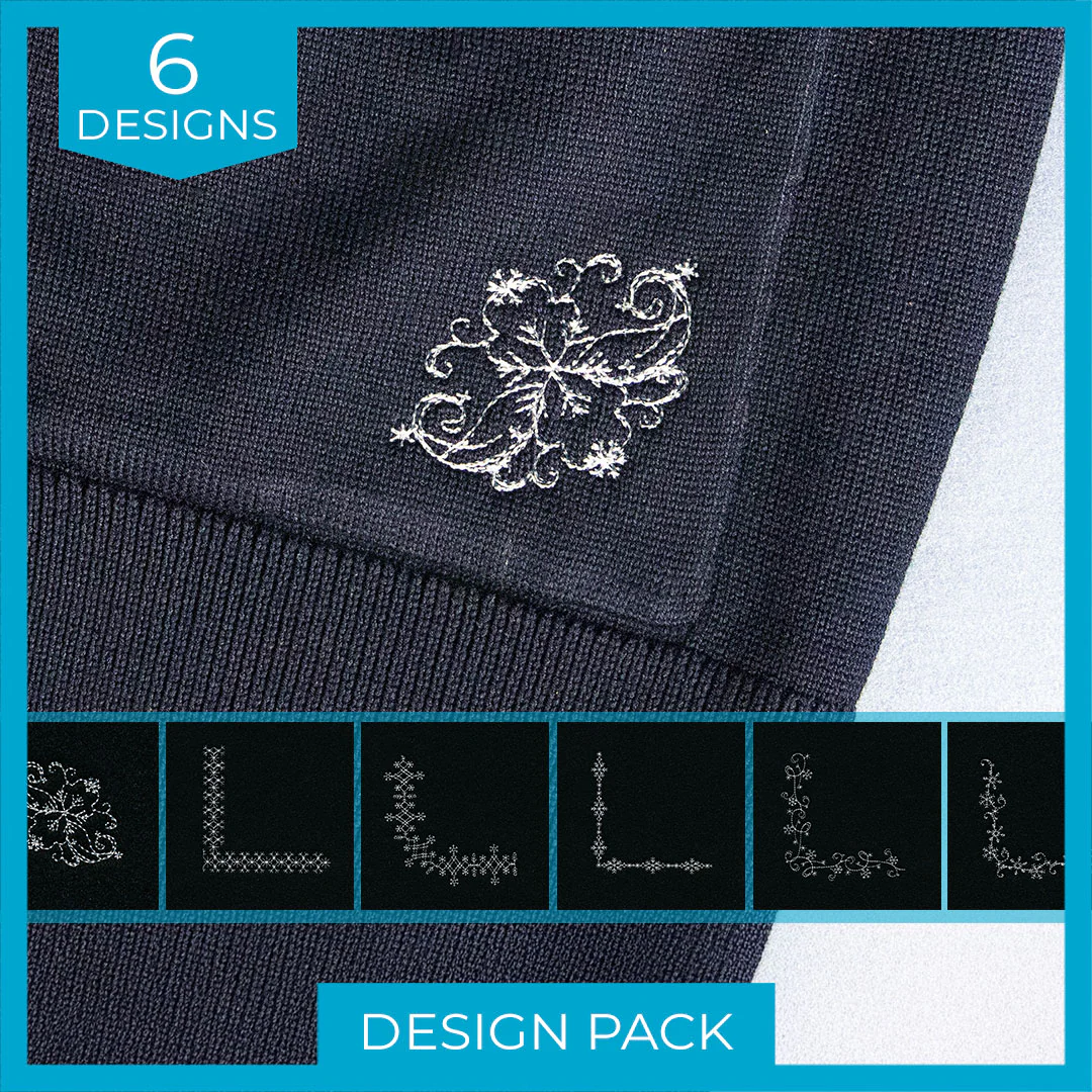 Delicate Snowflake Corner Design Pack - Image 3