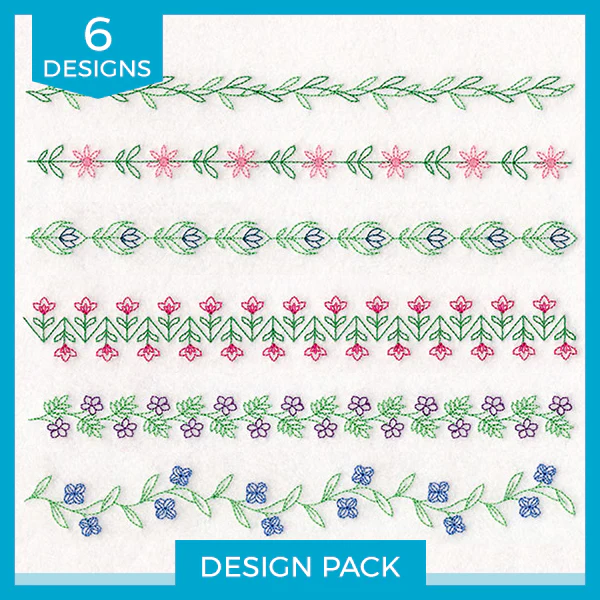 Delicate Spring Borders Design Pack - Image 10